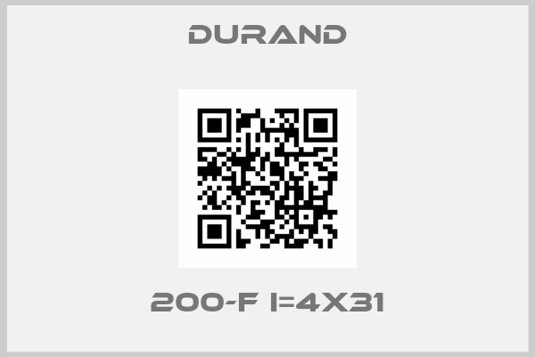 DURAND-200-F I=4X31