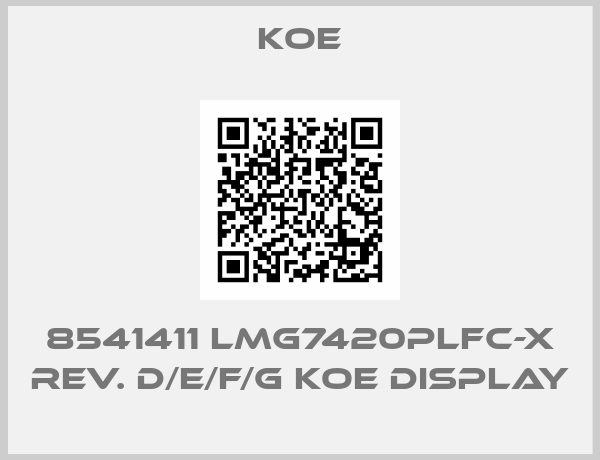 Koe-8541411 LMG7420PLFC-X Rev. D/E/F/G KOE Display