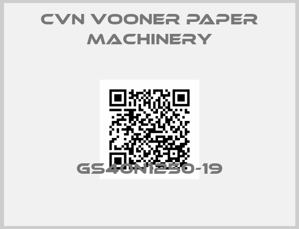 Cvn Vooner Paper Machinery-GS40N1250-19