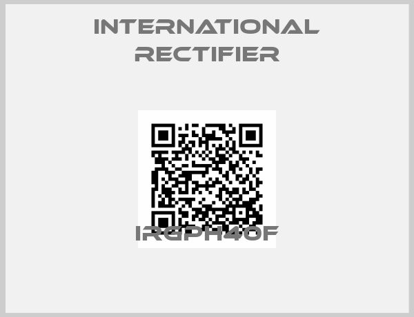 International Rectifier-IRGPH40f