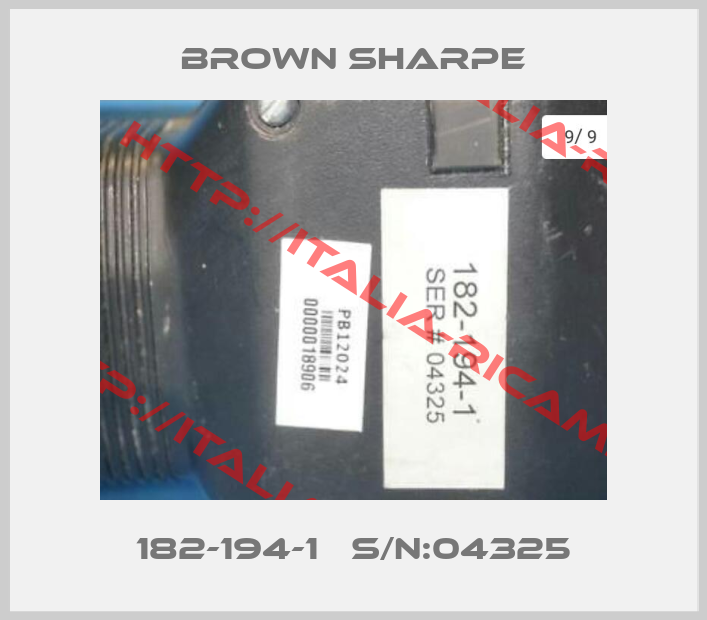 Brown Sharpe-182-194-1   S/N:04325