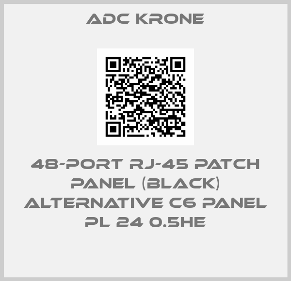 ADC Krone-48-port RJ-45 Patch Panel (Black) alternative C6 PANEL PL 24 0.5HE