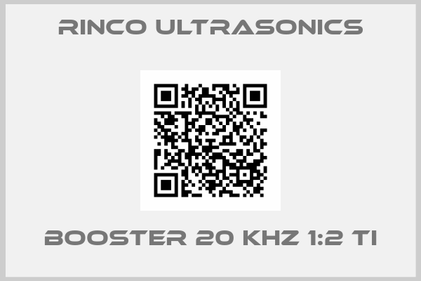 Rinco Ultrasonics-Booster 20 kHz 1:2 Ti