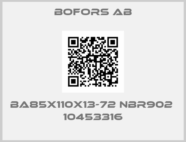 BOFORS AB-BA85X110X13-72 NBR902  10453316