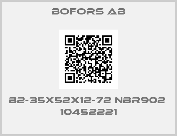 BOFORS AB-B2-35X52X12-72 NBR902  10452221