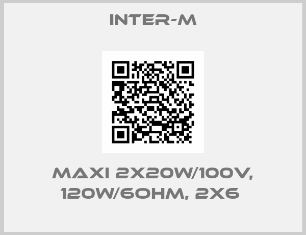 Inter-M-MAXI 2X20W/100V, 120W/6OHM, 2X6 