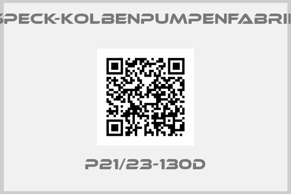 SPECK-KOLBENPUMPENFABRIK-P21/23-130D