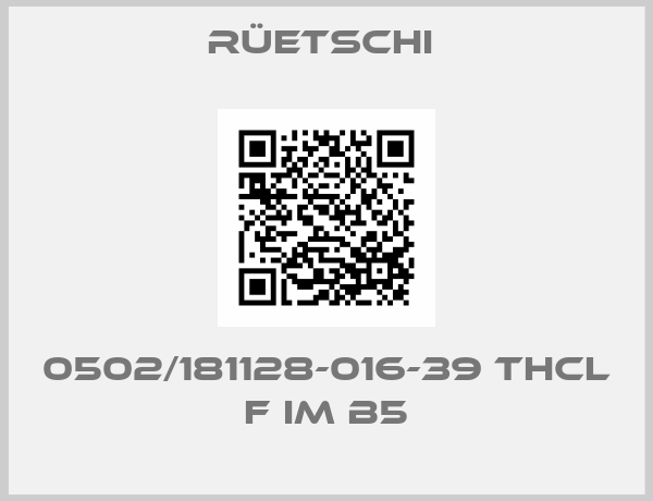 Rüetschi -0502/181128-016-39 ThCl F IM B5
