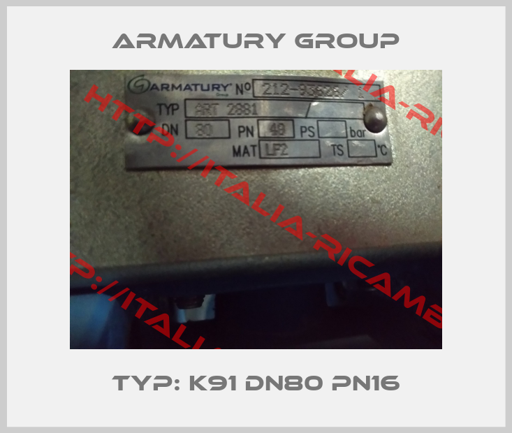 Armatury Group-Typ: K91 DN80 PN16