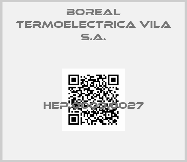 Boreal TERMOELECTRICA VILA S.A.-HEP.0009.0027