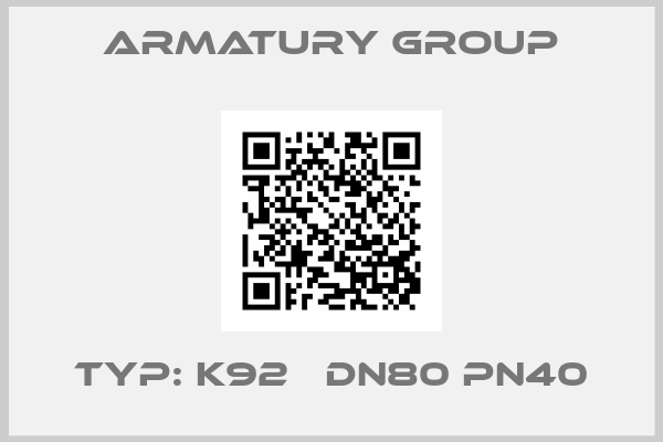 Armatury Group-Typ: K92   DN80 PN40