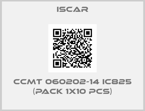 Iscar-CCMT 060202-14 IC825 (pack 1x10 pcs)