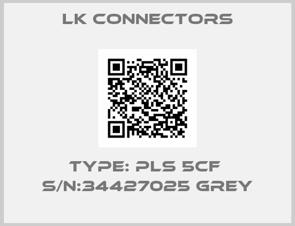 LK Connectors-Type: PLS 5CF  S/N:34427025 Grey