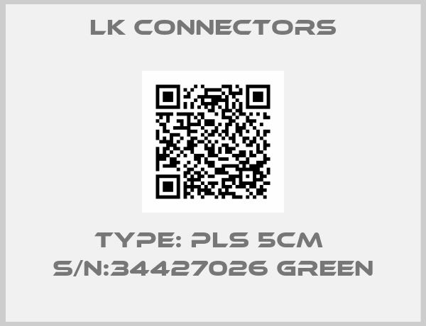 LK Connectors-Type: PLS 5CM  S/N:34427026 Green