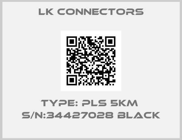 LK Connectors-Type: PLS 5KM  S/N:34427028 Black