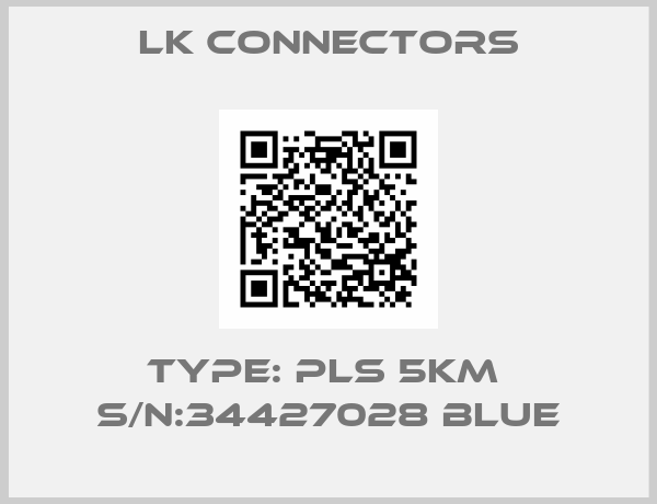 LK Connectors-Type: PLS 5KM  S/N:34427028 Blue