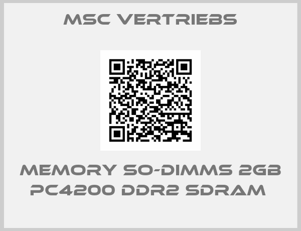 MSC Vertriebs-MEMORY SO-DIMMS 2GB PC4200 DDR2 SDRAM 