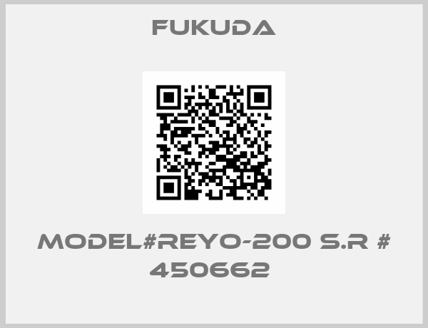 Fukuda-MODEL#REYO-200 S.R # 450662 