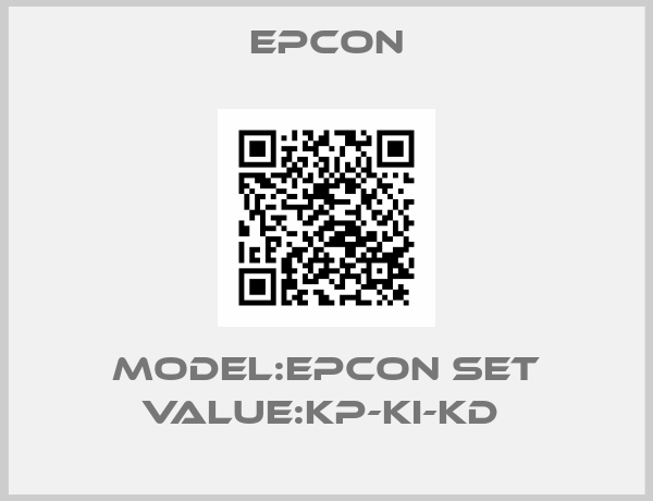 Epcon-MODEL:EPCON SET VALUE:KP-KI-KD 