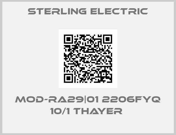 Sterling Electric-MOD-RA29|01 2206FYQ 10/1 THAYER 