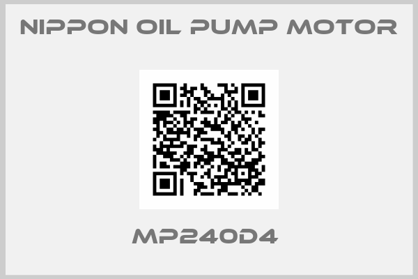 NIPPON OIL PUMP MOTOR-MP240D4 
