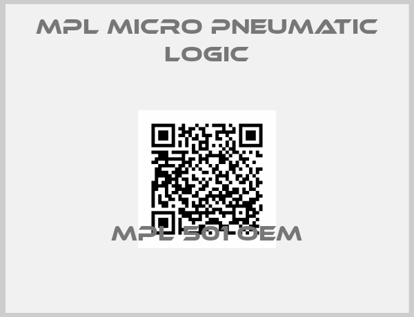 MPL Micro Pneumatic Logic-MPL 501 oem