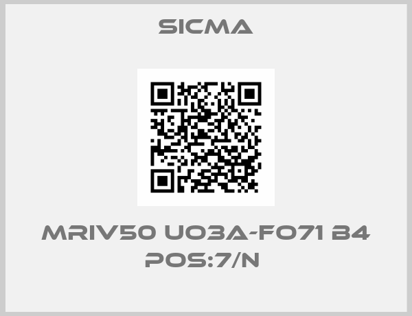 Sicma-MRIV50 UO3A-FO71 B4 POS:7/N 