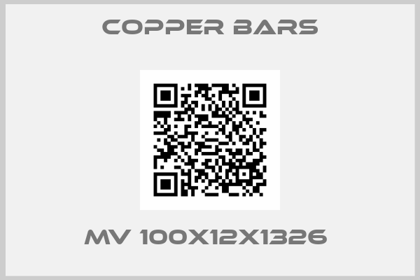 Copper Bars-MV 100X12X1326 