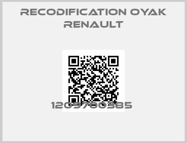 RECODIFICATION OYAK RENAULT-1209700385 