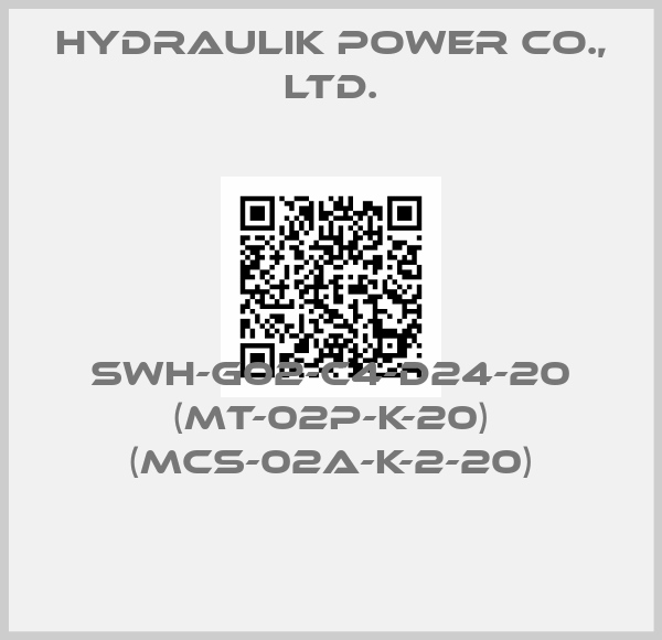 Hydraulik Power Co., Ltd.-SWH-G02-C4-D24-20 (MT-02P-K-20) (MCS-02A-K-2-20)