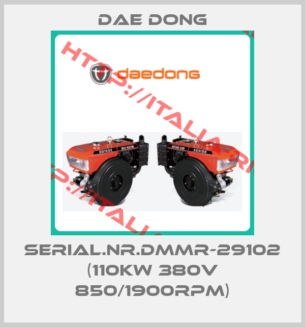 Dae Dong-Serial.Nr.DMMR-29102 (110kw 380v 850/1900rpm)