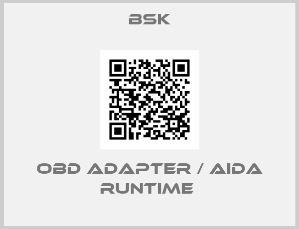 Bsk-OBD ADAPTER / AIDA RUNTIME 