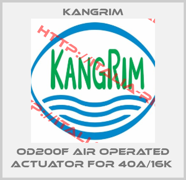 Kangrim-OD200F AIR OPERATED ACTUATOR FOR 40A/16K 