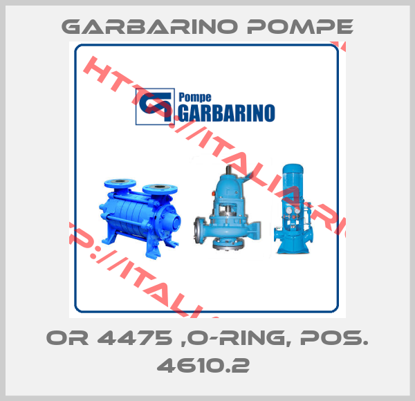 Garbarino Pompe-OR 4475 ,O-RING, POS. 4610.2 