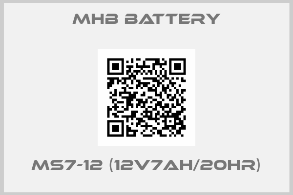 MHB Battery-MS7-12 (12V7Ah/20HR)