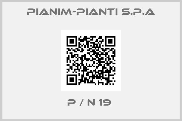 Pianim-Pianti S.P.A-P / N 19 