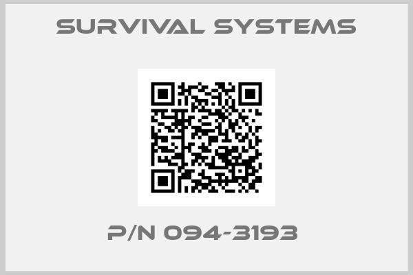 Survival Systems-P/N 094-3193 