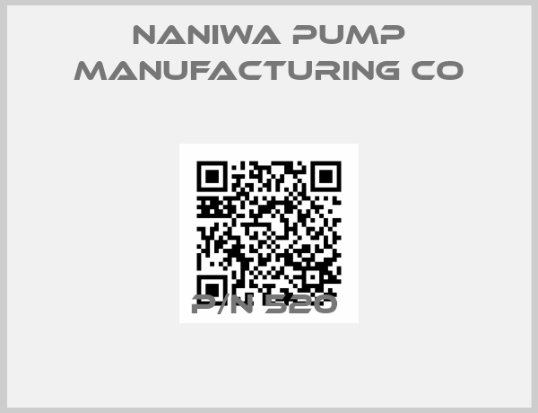 Naniwa Pump Manufacturing Co-P/N 520 