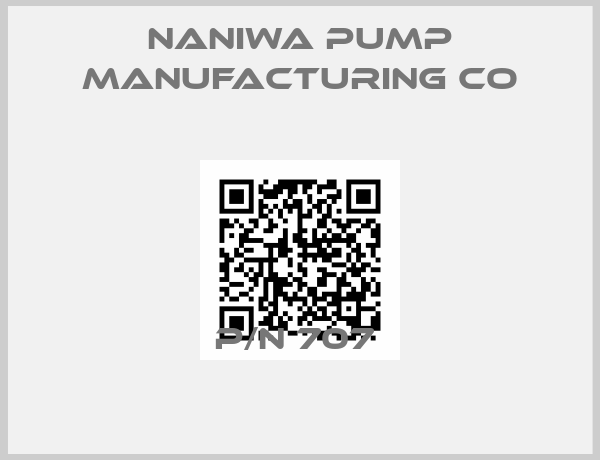 Naniwa Pump Manufacturing Co-P/N 707 