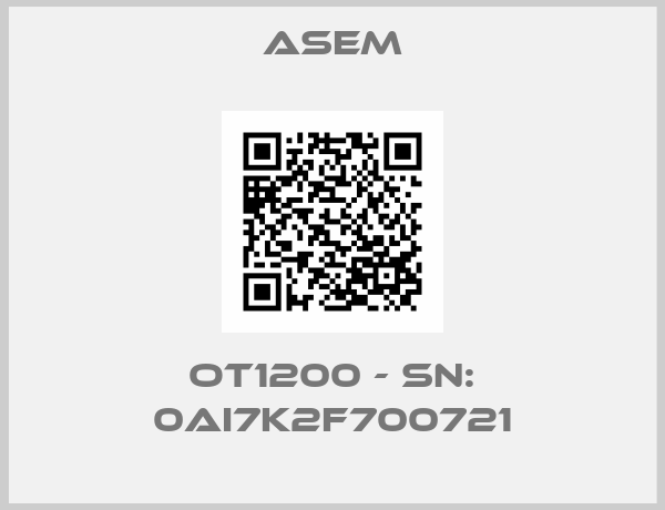ASEM-OT1200 - SN: 0AI7K2F700721