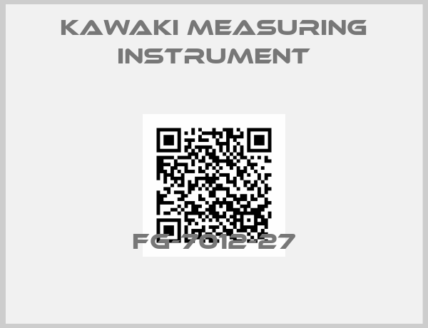 KAWAKI MEASURING INSTRUMENT-FG-7012-27
