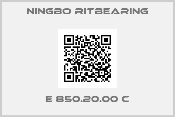 Ningbo Ritbearing-E 850.20.00 C