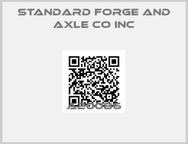 STANDARD FORGE AND AXLE CO INC-A20086
