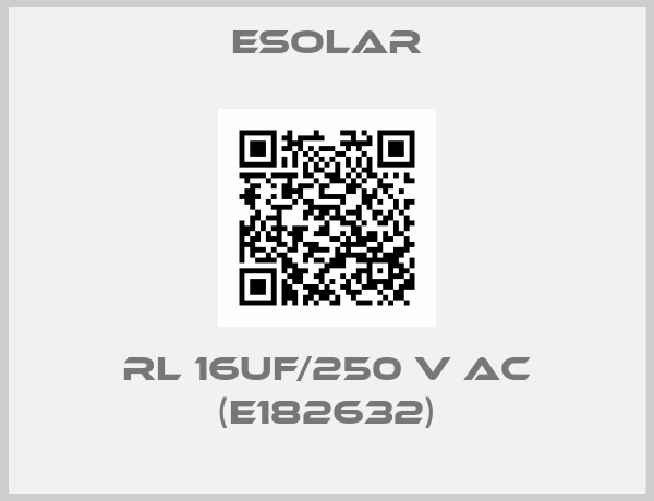 Esolar-RL 16uF/250 V AC (E182632)