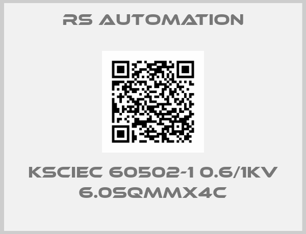 RS automation-KSCIEC 60502-1 0.6/1KV 6.0SQMMX4C