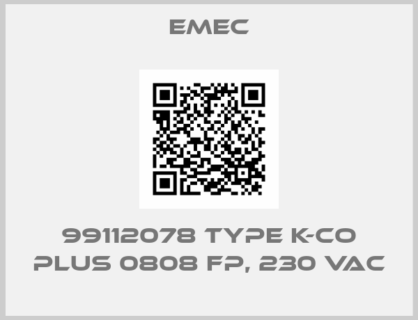 EMEC-99112078 Type K-CO PLUS 0808 FP, 230 VAC