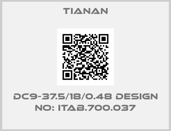 Tianan-DC9-37.5/18/0.48 Design No: ITAB.700.037
