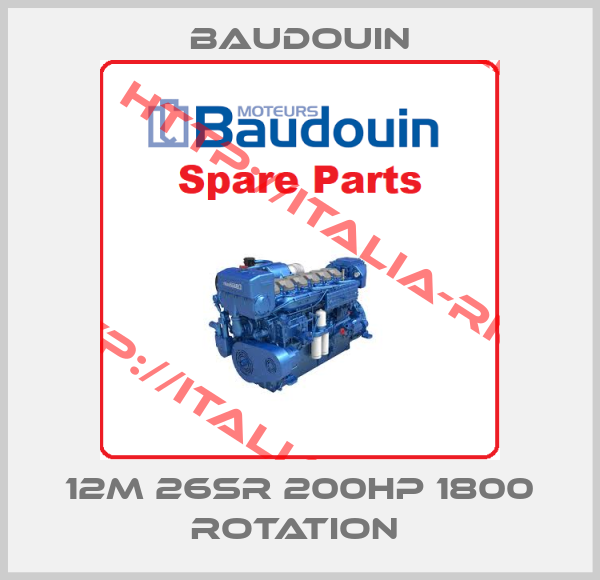 Baudouin-12M 26SR 200HP 1800 ROTATION 