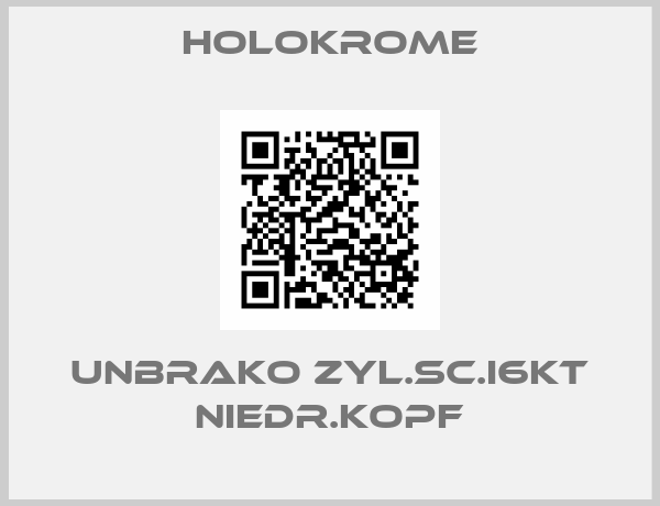 Holokrome-UNBRAKO Zyl.Sc.I6kt niedr.Kopf