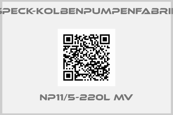 SPECK-KOLBENPUMPENFABRIK-NP11/5-220L MV